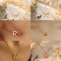 Chic Gold Minimal Charm Necklace Collection – Bow, Star, Butterfly & Modern Motif Pendants