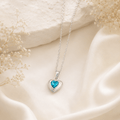 Birthstone Heart Pendant Necklace | Silver CZ Necklace for Women - Pettlez Jewellery