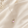 Butterfly Pink Opal Pendant Necklace | Silver CZ Chain for Women - Pettlez Jewellery