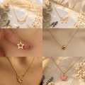Chic Gold Minimal Charm Necklace Collection – Bow, Star, Butterfly & Modern Motif Pendants - Pettlez Jewellery