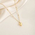 Chunky Gold Heart Necklace | Beaded Chain Pendant for Women - Pettlez Jewellery