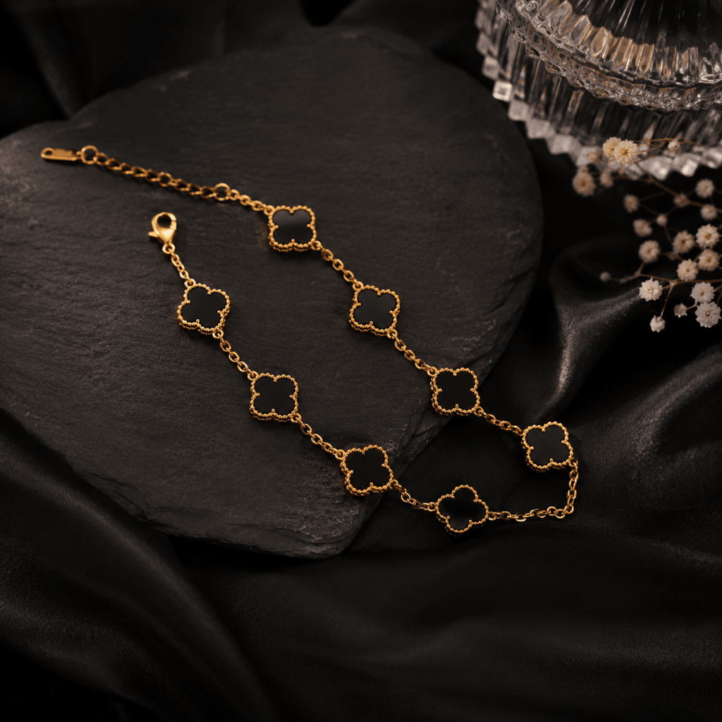 Clover Charm Necklace | Gold Plated Four Leaf Chain Necklace for Women - Pettlez Jewellery
