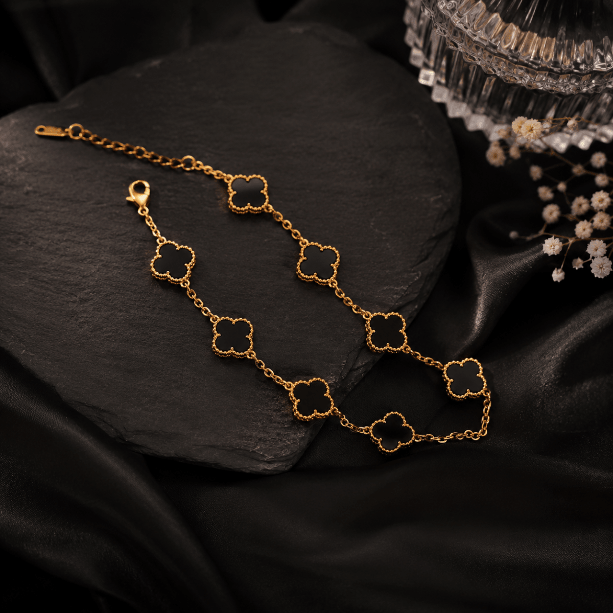 Clover Charm Necklace | Gold Plated Four Leaf Chain Necklace for Women - Pettlez Jewellery