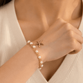 Gold Starfish Pearl Bracelet | Layered Beach Charm Bracelet for Women - Pettlez Jewellery