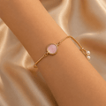 Multi Stone Charm Bracelet | Gold Plated Adjustable Bracelet for Women - Pettlez Jewellery