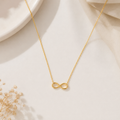 Gold Infinity Pendant Necklace | Minimalist Chain for Women