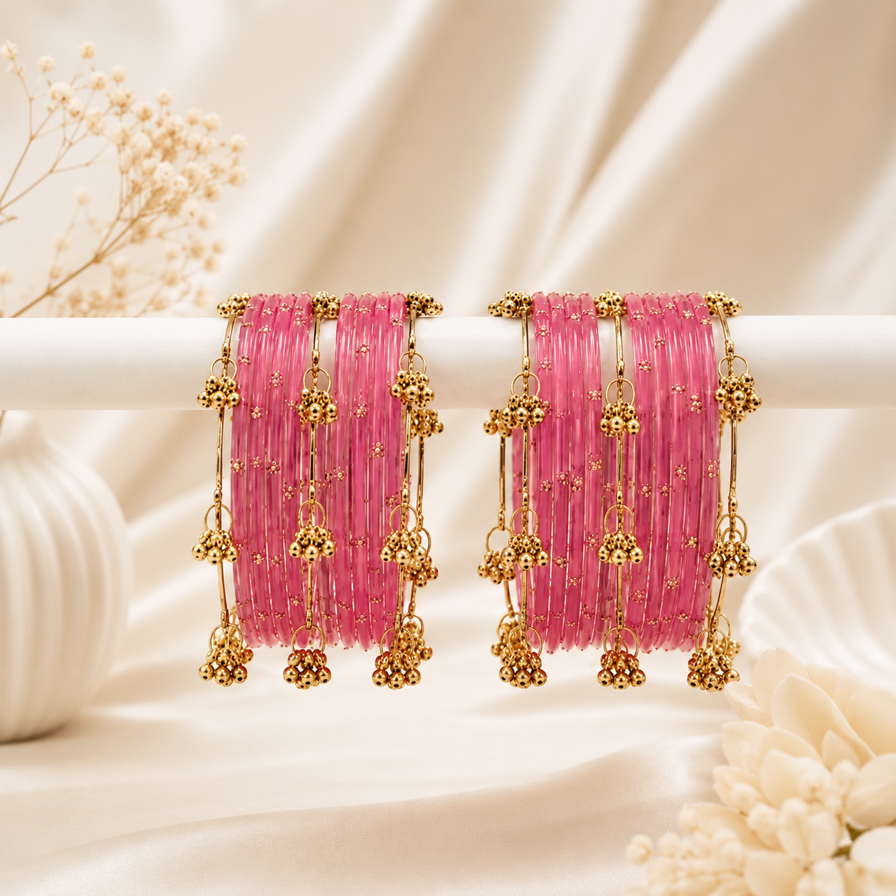 Kashmiri Bangles Set with Jhumki Latkans | Traditional Bridal Chuda for Women