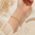 Crystal Link Chain Bracelet | Gold Plated Statement Bracelet for Women
