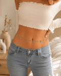 Silver Butterfly Belly Chain | Layered Waist Chain for Women - Pettlez Jewellery